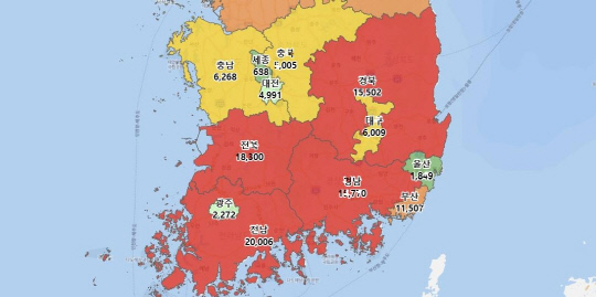 정부의 '빈집애' 홈페이지의 빈집 지도 [빈집애 홈페이지]